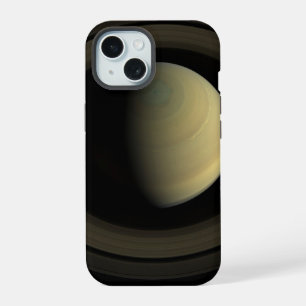 Coque iPhone 15 Mosaïque de la planète Saturne et de ses principau
