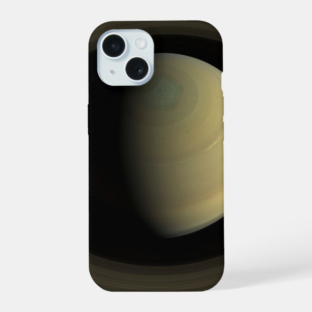 Coque iPhone 15 Mosaïque De La Planète Saturne Et Ses Principaux A (Verso)