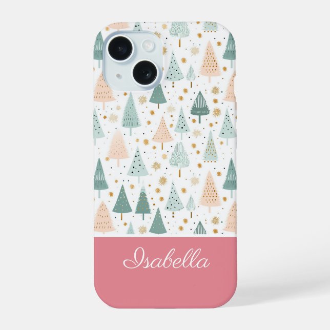 Coque iPhone 15 Motif à thème de Noël mignon (Verso)