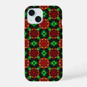Coque iPhone 15 Motif Abstrait Élégant Bohème Moderne Floral #504