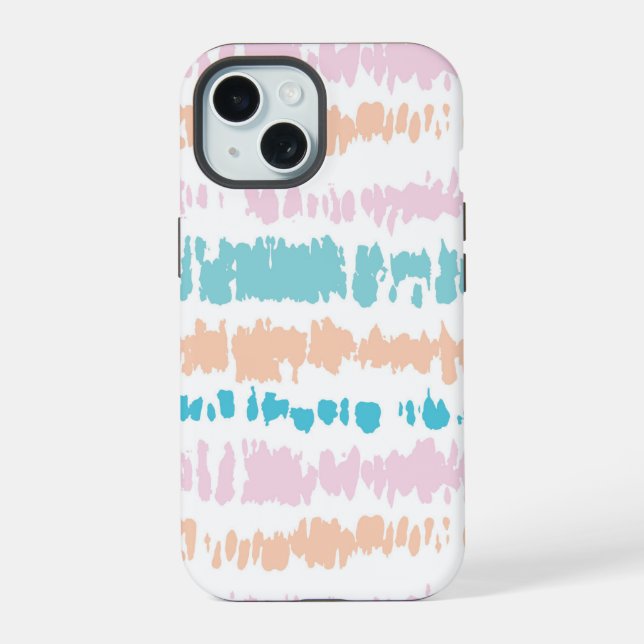 Coque iPhone 15 Motif batik pastel (Verso)