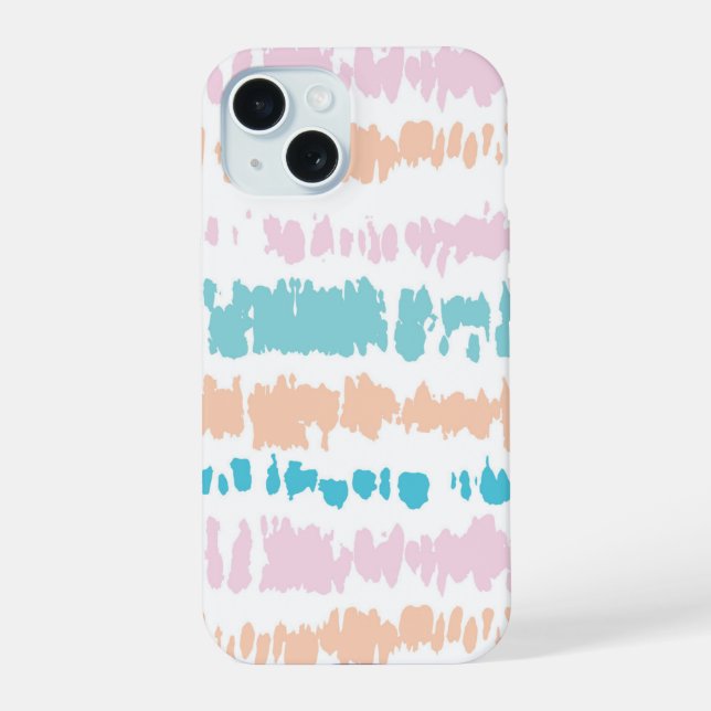 Coque iPhone 15 Motif batik pastel (Verso)