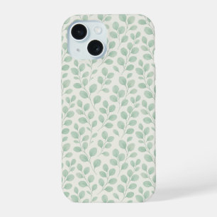 Coque iPhone 15 Motif botanique d'eucalyptus