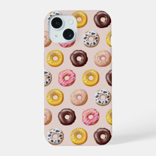 Coque iPhone 15 Motif Boutique de boulangerie Donut