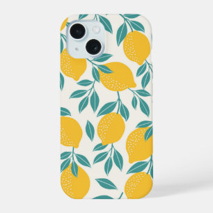 Coque iPhone 15 Motif Branches de Citron Sucré