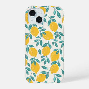 Coque iPhone 15 Motif Branches de Citron Sucré