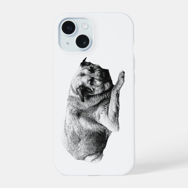 Coque iPhone 15 Motif calme, geste serein (Verso)