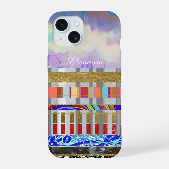 Coque iPhone 15 Motif cool avec le nom (Verso)