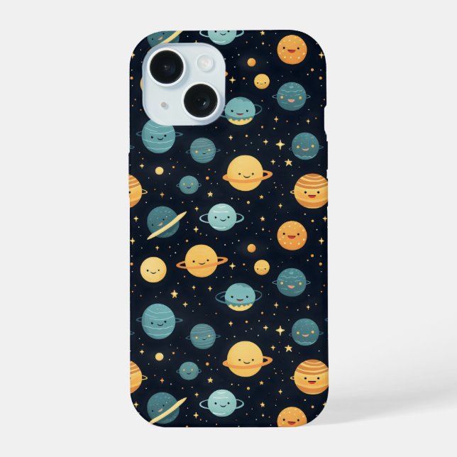 Coque iPhone 15 Motif Cosmos Mignon (Verso)