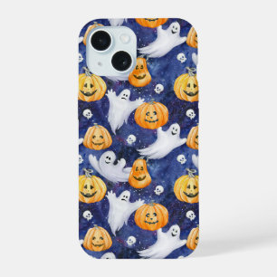 Coque iPhone 15 Motif d'aquarelle Halloween
