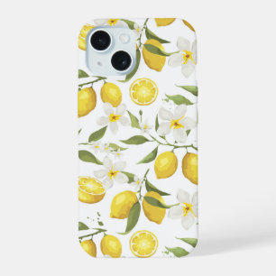 Coque iPhone 15 Motif d'arbre de citron vintage