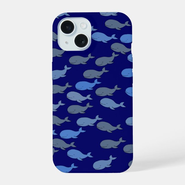 Coque iPhone 15 motif de baleines adorables (Verso)