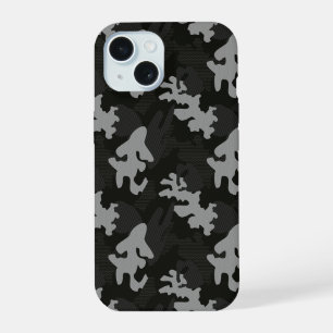 Coque iPhone 15 Motif de camouflage noir