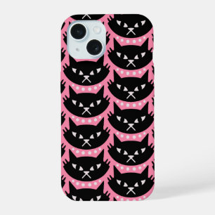 Coque iPhone 15 Motif de chat atomique de style moderne du milieu