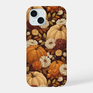 Coque iPhone 15 Motif de citrouille Automne Récolte Design