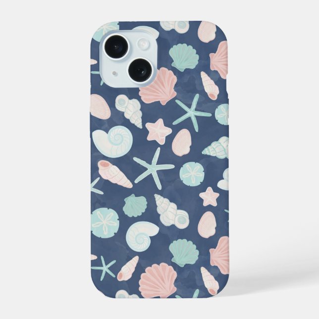 Coque iPhone 15 motif de coquillages (Verso)