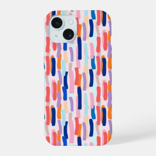 Coque iPhone 15 Motif de coup de pinceau coloré