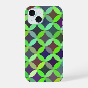 Coque iPhone 15 Motif de courtepointe étoile cercle coloré