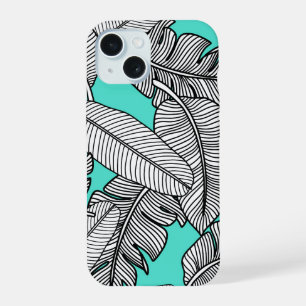 Coque iPhone 15 Motif de feuille tropicale