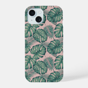 Coque iPhone 15 Motif de feuille tropicale