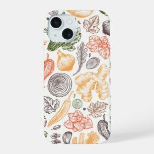 Coque iPhone 15 Motif de légume de jardin potager