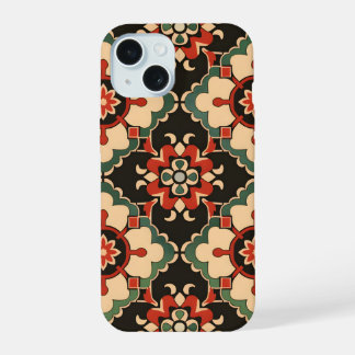 Coque iPhone 15 Motif de médaillon d'or