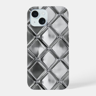Coque iPhone 15 Motif de plaque d'argent