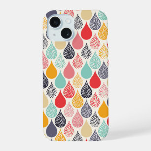 Coque iPhone 15 Motif de point de pop art de goutte de pluie