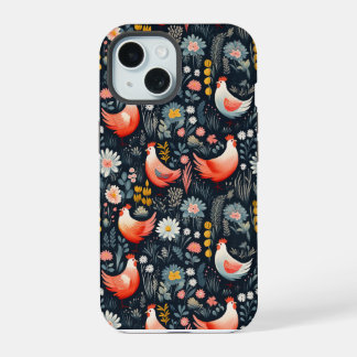 Coque iPhone 15 Motif de poulet