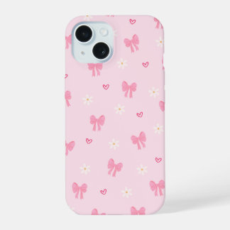Coque iPhone 15 Motif de ruban ludique pastel