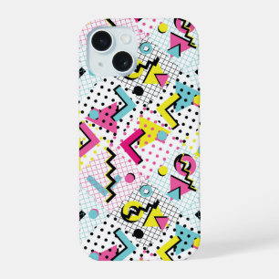 Coque iPhone 15 Motif de style postmoderne Memphis