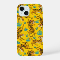 Motif de tigre asiatique doré