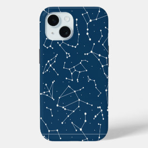 Coque iPhone 15 Motif d'étoiles de constellation