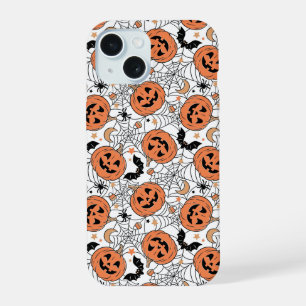Coque iPhone 15 Motif d'Halloween Citrouille Effrayante