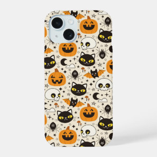 Coque iPhone 15 Motif d'Halloween rétro