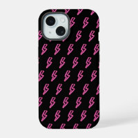 Motif éclair néon rose