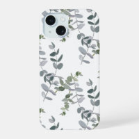 Motif élégant de feuilles d'eucalyptus vert sauge