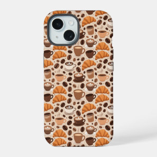 Coque iPhone 15 Motif esthétique de café moderne