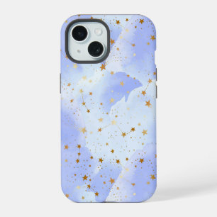 Coque iPhone 15 Motif étoile dorée lavande