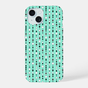 Coque iPhone 15 Motif festif avec perles enfilées et étoile de bij
