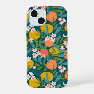 Coque iPhone 15 Motif Fleur de Vieil Oranger et Citron