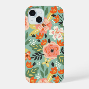 Coque iPhone 15 Motif floral de jardin