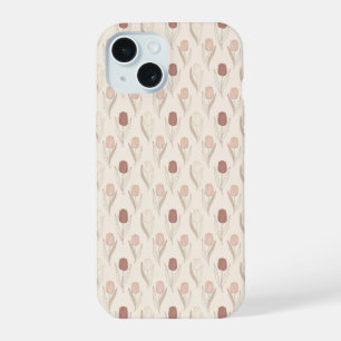 Coque iPhone 15 Motif floral de tulipe moderne