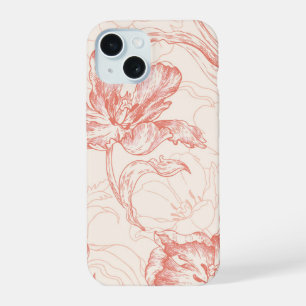 Coque iPhone 15 Motif floral de tulipe vintage
