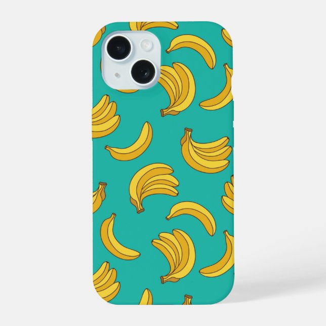 Coque iPhone 15 Motif Fruit Banana (Verso)