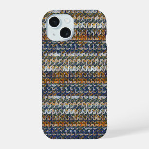 Coque iPhone 15 Motif géométrique abstrait ondulé moderne 1288