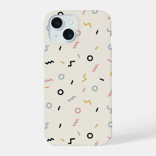 Coque iPhone 15 Motif Gribouillé Rétro