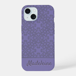 Coque iPhone 15 Motif lavande personnalisé