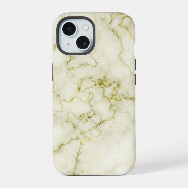 Coque iPhone 15 Motif Marbre Vert (Verso)
