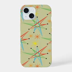 Coque iPhone 15 Motif multicolore rétro en explosion atomique